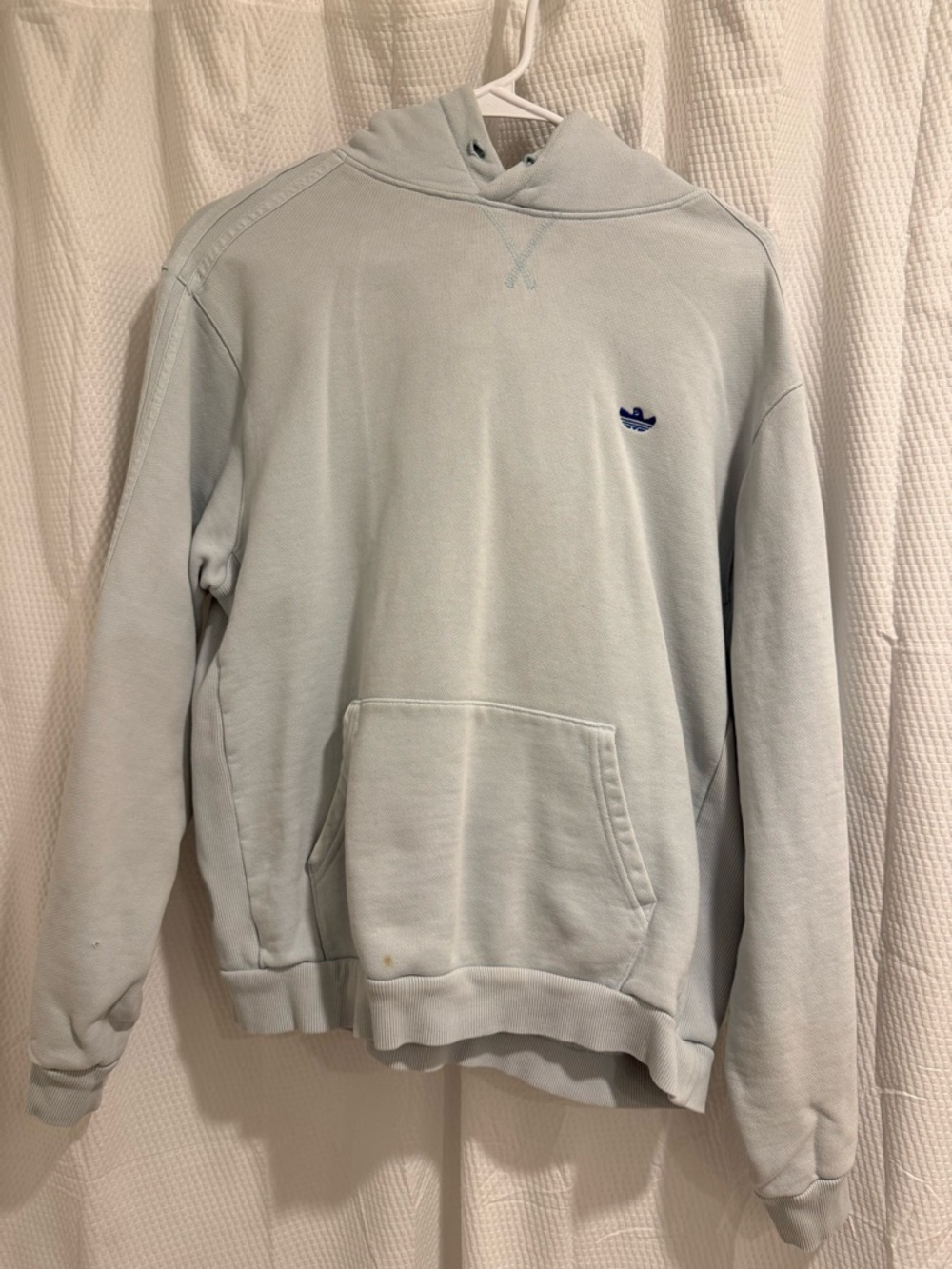 Adidas Light Blue Hoodie with Trefoil Logo